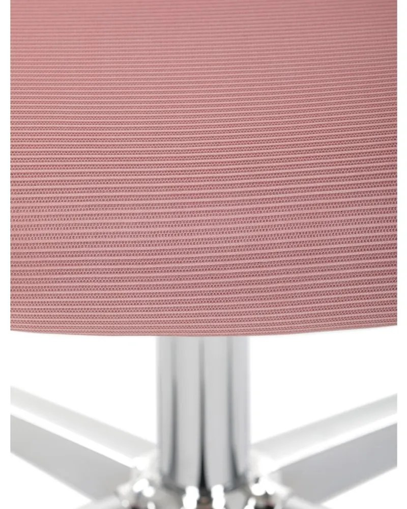 Kancelárska otočná stolička ROSE — sieť / látka, ružová