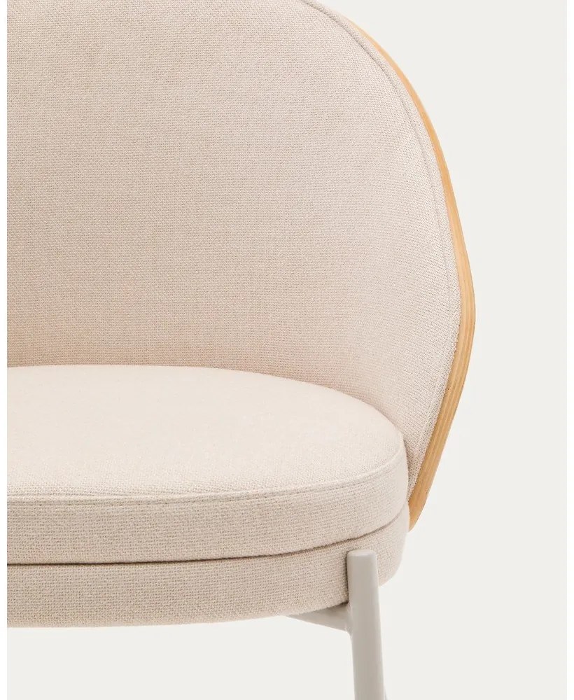 Krémová/v prírodnej farbe jedálenská stolička Eamy – Kave Home