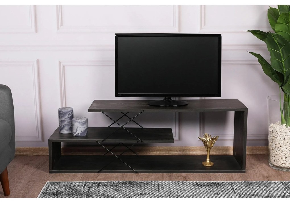 TV skrinka Zigzag - Dark Brown