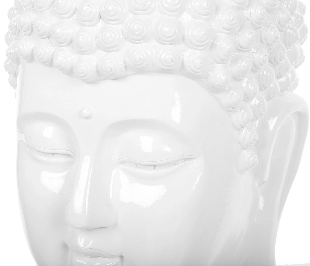 Dekoratívna biela figúrka 41 cm BUDDHA Beliani