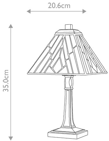 Elstead TF-ALDERLEY-TL-M - Stolová lampa Tiffany ALDERLEY 1xE14/40W/230V 35 cm