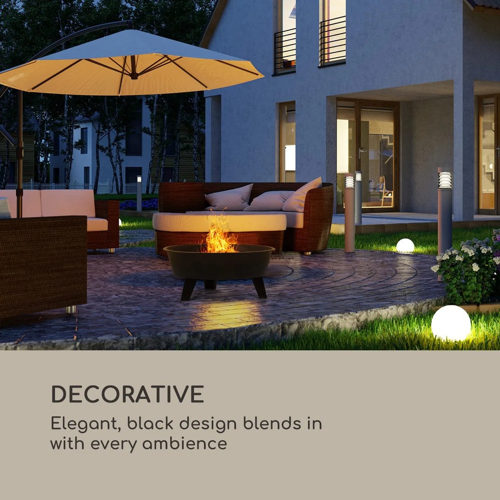 Blumfeldt Nolana, ohnisko a gril 2 v 1, Ø 73 cm ochrana pred iskrami, Ø 64 cm gril, oceľ, čierna