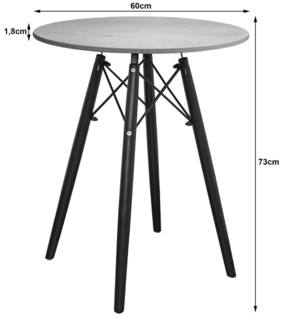 TRENDIE Jedálenský stôl EDDIE 60 cm dub