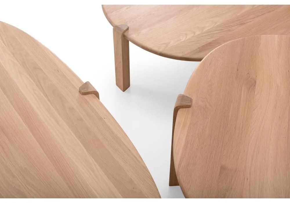 Konferenčný stolík z dubového dreva v prírodnej farbe 80x150 cm Kulin – Gazzda