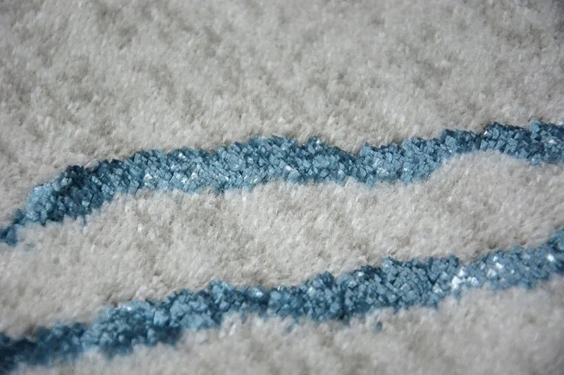 Kusový koberec MANYAS Egia sivo-modrý