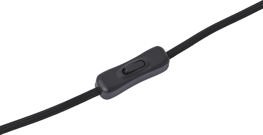 Moderná stolná lampa sivohnedá so zamatovým tienidlom - Luz