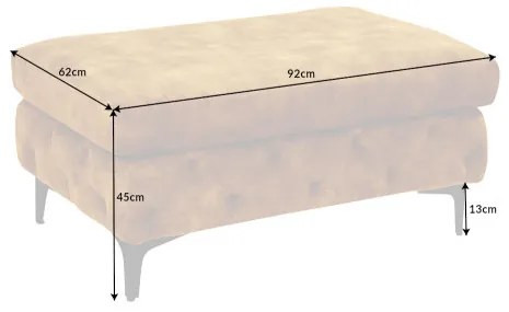 Taburetka 41299 Modern Barock Zamat Žltá  - Komfort-nábytok