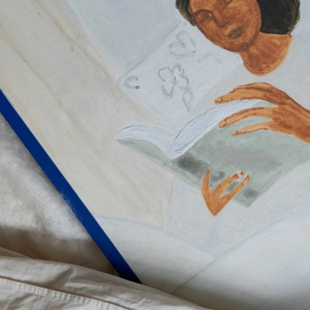The Poster Club Plagát Morning Read by Isabelle Vandeplassche a5 (mini)