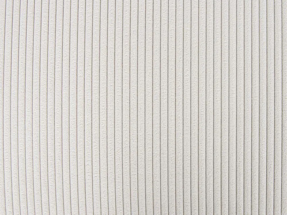 Menčestrová rohová pohovka pravostranná krémová biela LUNGO Beliani