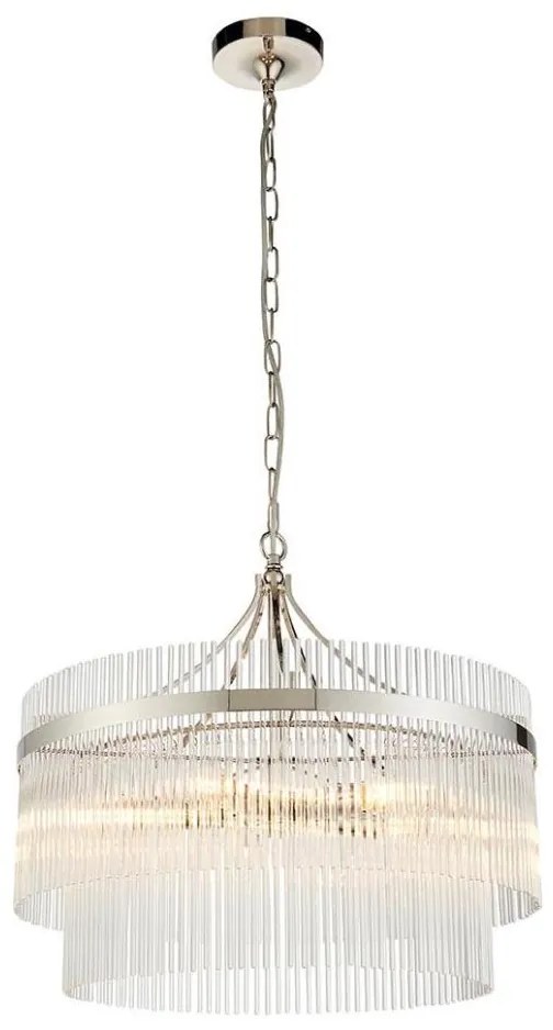 Endon 104112 - Luster na reťazi MARIETTA 5xE14/7W/230V lesklý chróm/číre sklo