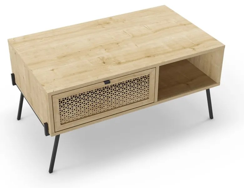 Konferenčný stolík v dekore duba v prírodnej farbe 60x100 cm Ecrin – Marckeric