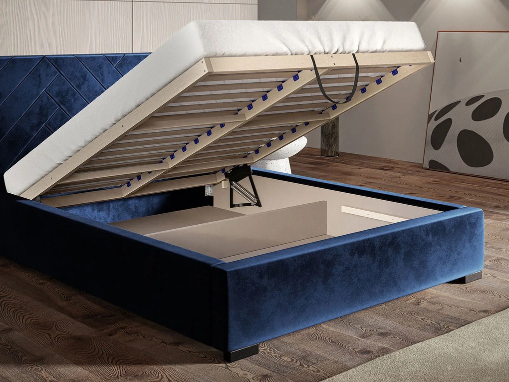 PROXIMA.store - Luxusná manželská posteľ OPAL ROZMER: 120 x 200 cm, FARBA NÔH: dub