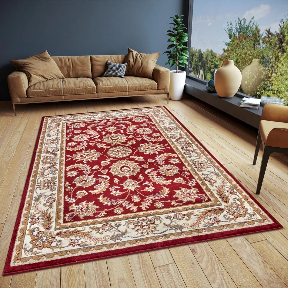 Hanse Home, Kusový koberec Luxor 105642 Reni Red Cream, 120x170, červená, obývacia izba