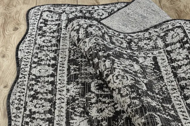 Koberec ORGANIC 2762 čierny / krémový