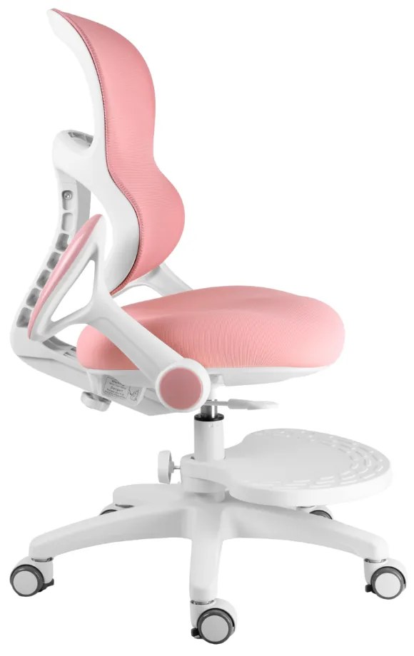 Detská rastúca stolička Neoseat JUNI 006 — látka, prateľný poťah, ružová