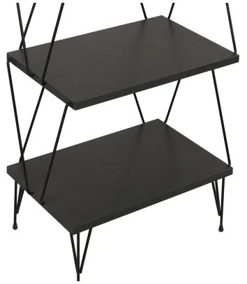 Knižnica BALABAN 165x48 cm antracit/čierna