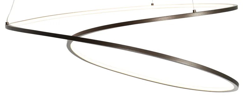 Dizajnové závesné svietidlo bronzové 72 cm vrátane LED 3-stupňového stmievača - Rowan