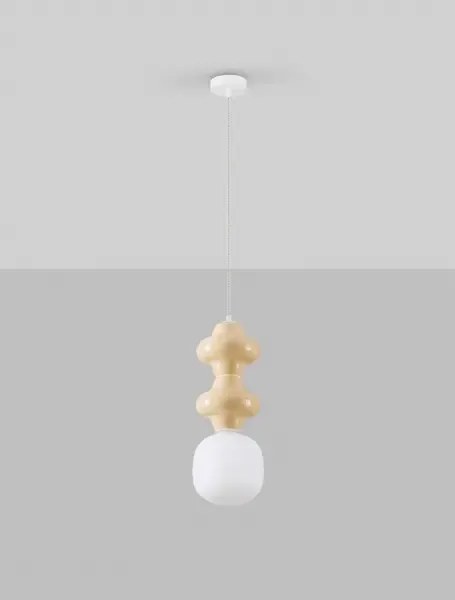 LED žlto-biely dizajnový luster Clio