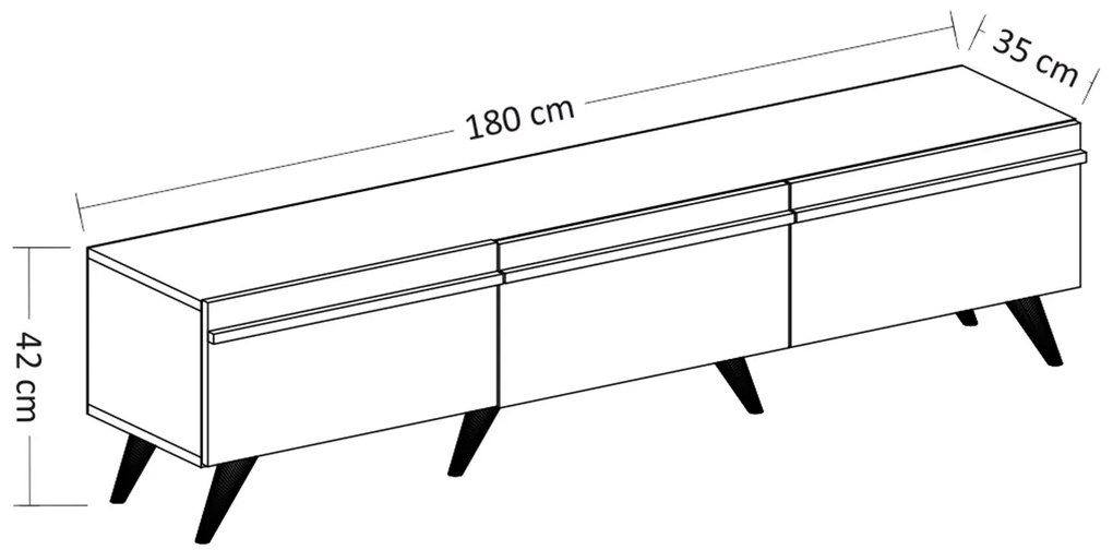 TV stolík/skrinka Valika (biela). Vlastná spoľahlivá doprava až k Vám domov. 1067113