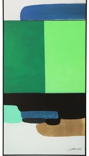Abstract Shapes obraz zelený 73x143 cm