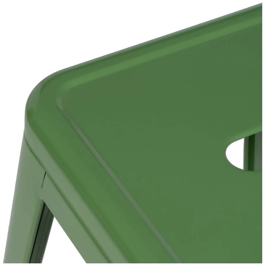 Zelené kovové barové stoličky v súprave 2 ks (výška sedadla 61 cm) – Ixia