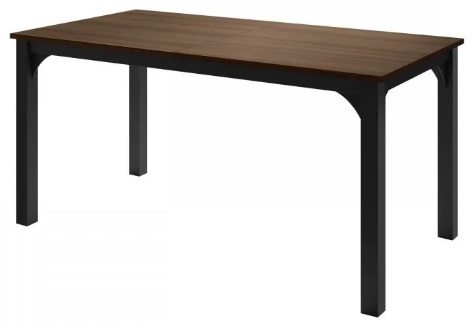 Rozkladací jedálenský stôl Limaino 160, Farby: čierna / dub craft zlatý