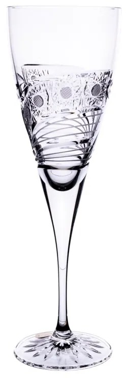 Onte Crystal Bohemia Crystal ručne brúsené poháre na biele víno Kométa 260 ml 2KS