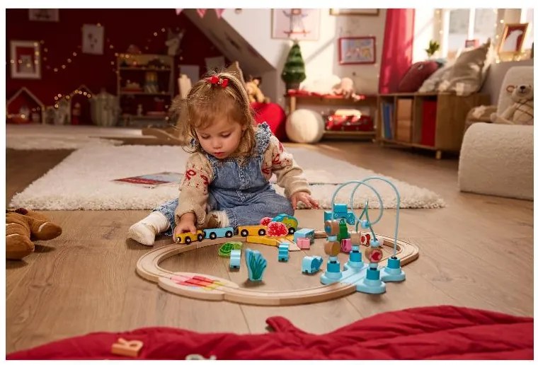 lupilu®  Drevená železničná súprava M (Montessori)  (100394864)