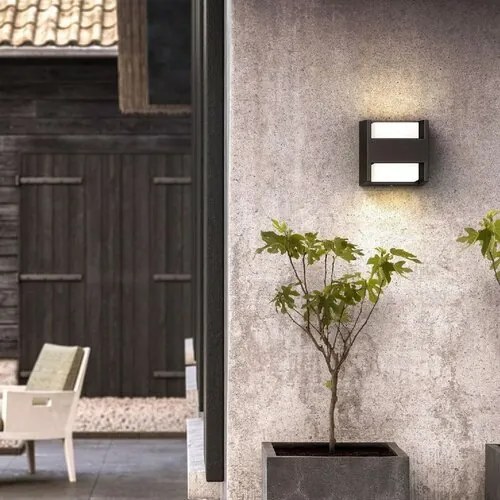 Philips Arbour UltraEfficient vonkajšie nástenné​ LED svietidlo 2x 3,8 W 2700K, antracit