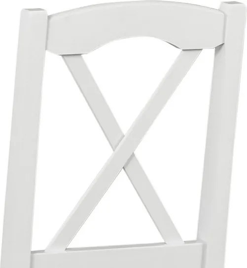 Jedálenská stolička Níla, biela/tmavo šedá látka