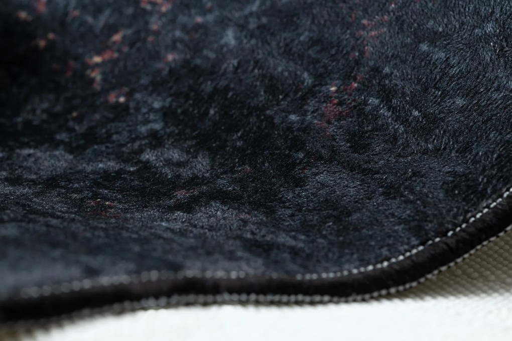 ANDRE prateľný koberec Ornament, čierno-terakotový, rozmer 160x220 cm