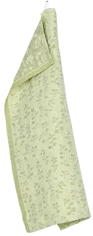 Ľanová utierka Meirami 48x70, limetkovo-olivová