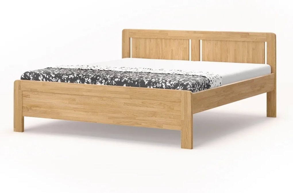 BMB KARLO NIGHT - masívna dubová posteľ 200 x 200 cm, dub masív