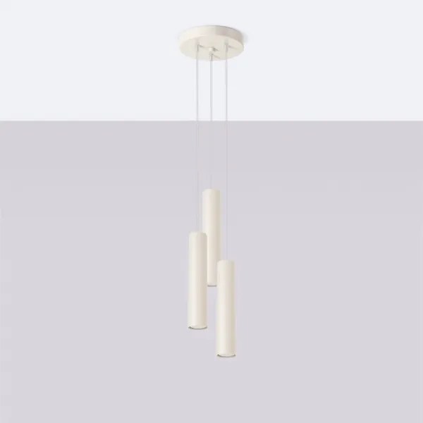 Sollux SL.1482 - Luster na lanku LAGOS 3xGU10/10W/230V krémová
