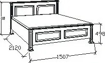 Biela provesnálska manželská posteľ PR8 140/160/180/200 x 200 cm 140 cm