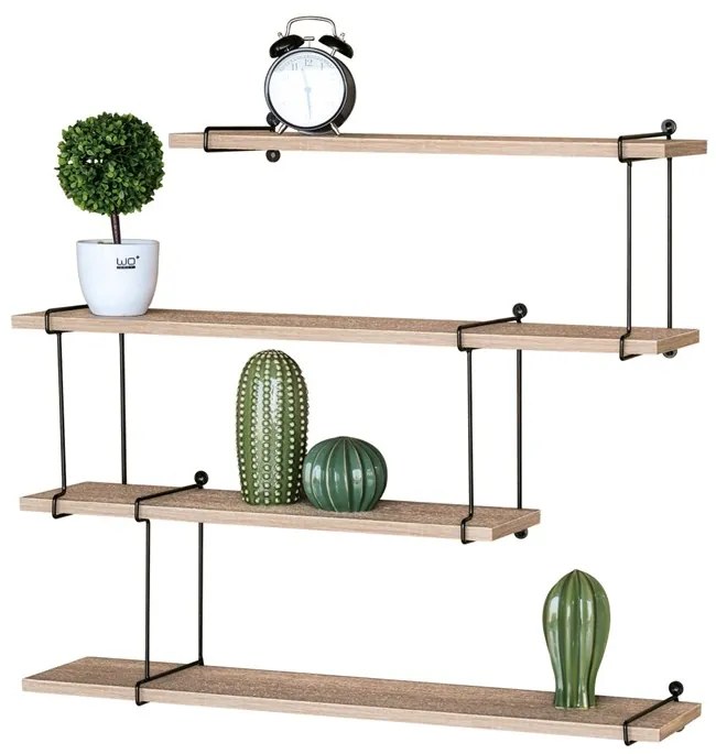 Autronic BONTEC Polička, kov, hnedá, P-065 OAK Farba: Prírodné