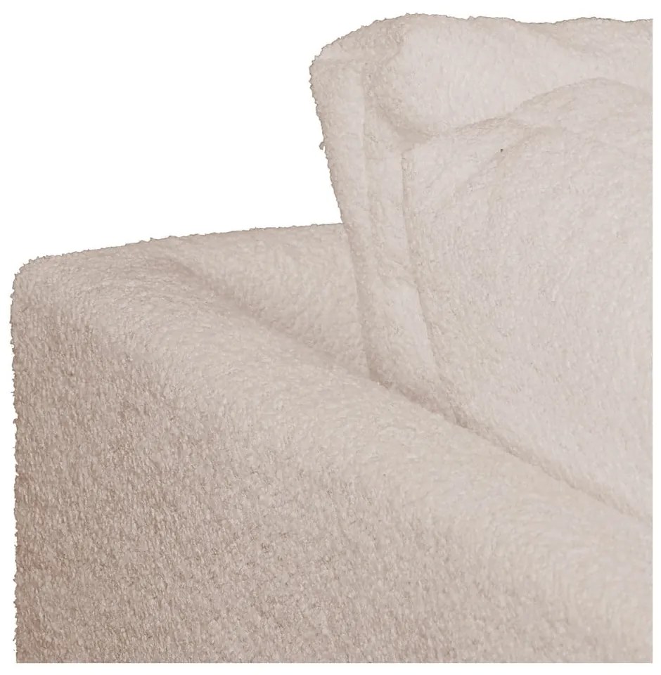 Béžová rohová pohovka z textílie buklé (ľavý roh) Ariella – Ropez