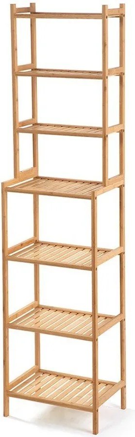 Bambusový kúpeľňový regál v prírodnej farbe 40x154 cm Skaren – Bonami Essentials