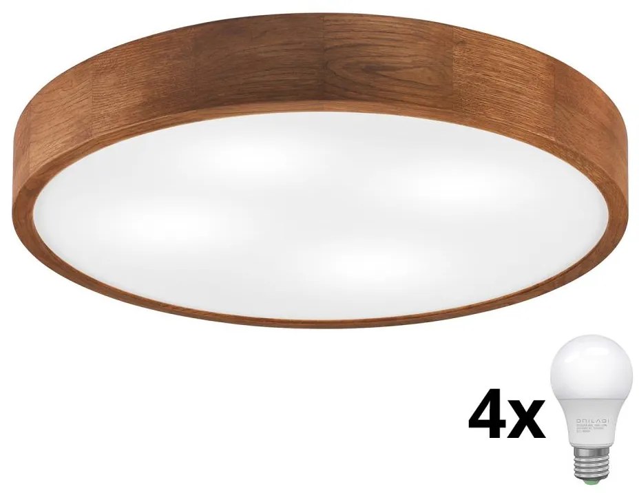 Brilagi - LED stropné svietidlo CARVALHO 4xE27/60W/230V dub čerešňa pr. 57,5 cm