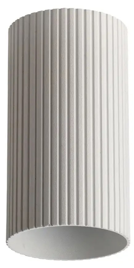 Minimalistické bodové svietidlo Lucas Ribbed Tube 10 biela