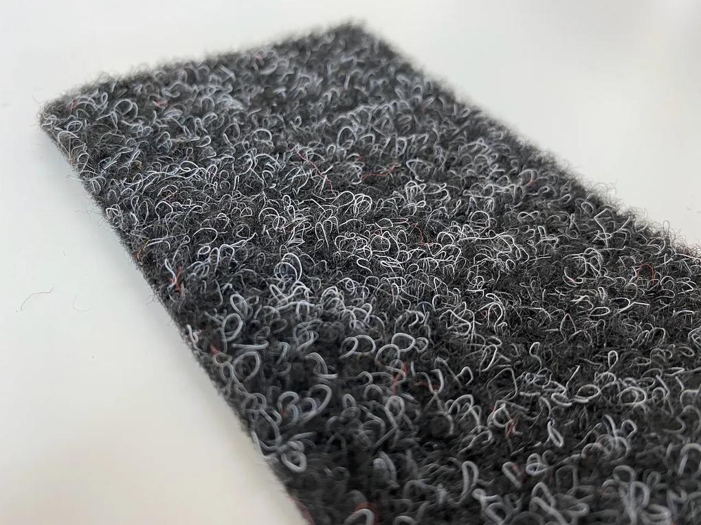 Metrážový koberec Santana 50 černá s podkladem resine - Rozměr na míru bez obšití cm