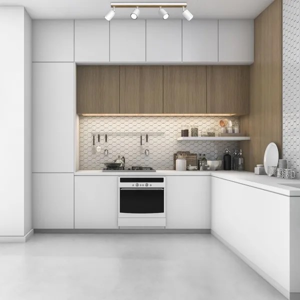 Bodové svietidlo TERRA 4xGU10/8W/230V biela/dub