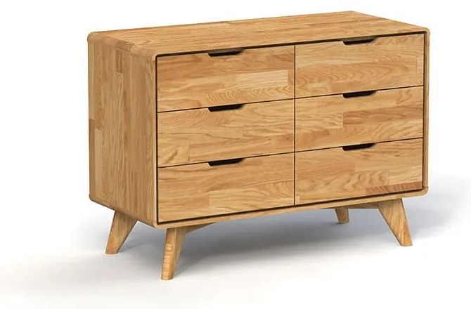 Nízka komoda z dubového dreva 90x63 cm Greg - The Beds