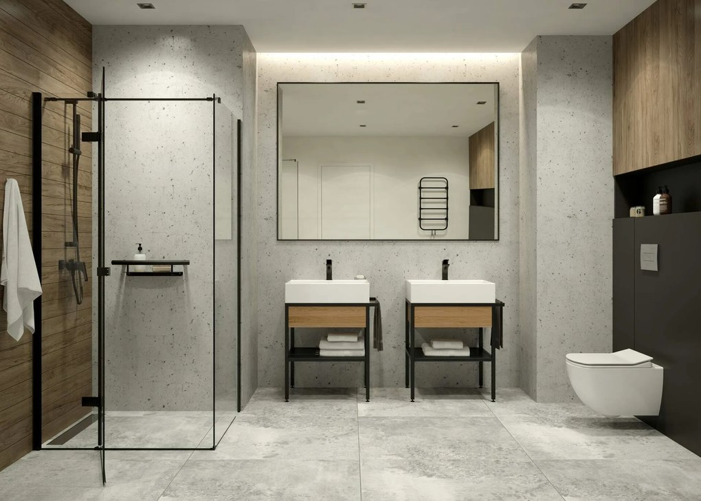 Deante Hiacynt, umývadlová batéria h-161 + kovová zátka Click-Clack s prepadom, čierna matná, BQH_N21M