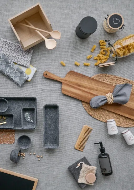 Zeller Present Organizéry na kozmetiku, na písacie potreby, na šperky, sada 8 ks, textilné - plstené