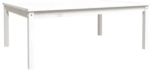 vidaXL Záhradný stolík biely 121x82,5x45 cm borovicový masív-