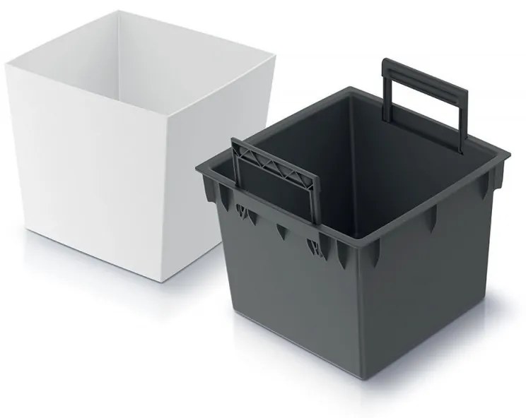 Prosperplast Kvetináč URBI SQUARE LOW 24 cm biely