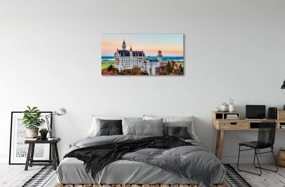 Obraz na plátne Nemecko Castle jeseň Munich 140x70 cm