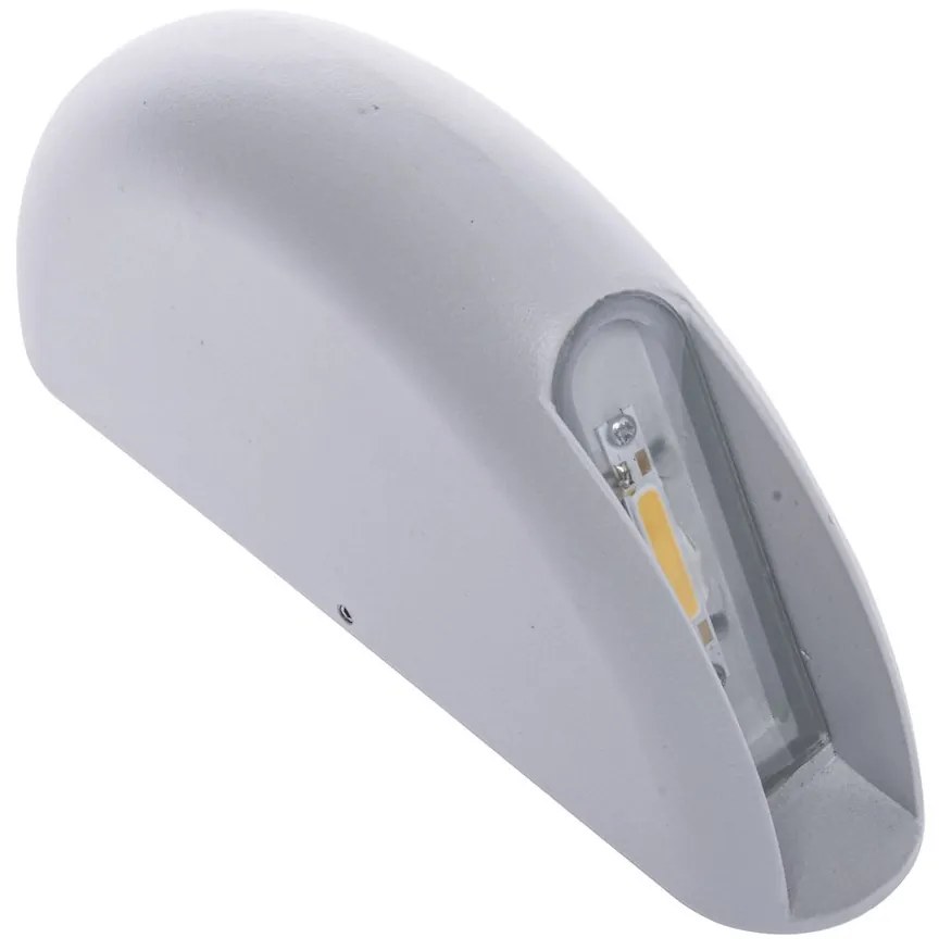 Exteriérové nástenné LED svietidlo Wall, 1x LED 3w, biela