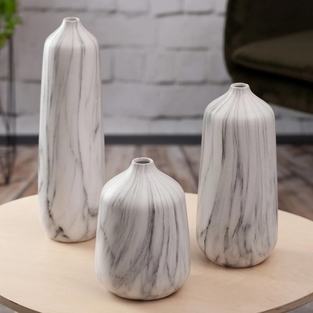Dekoratívna váza POŠTY 13x13x42 cm krémová